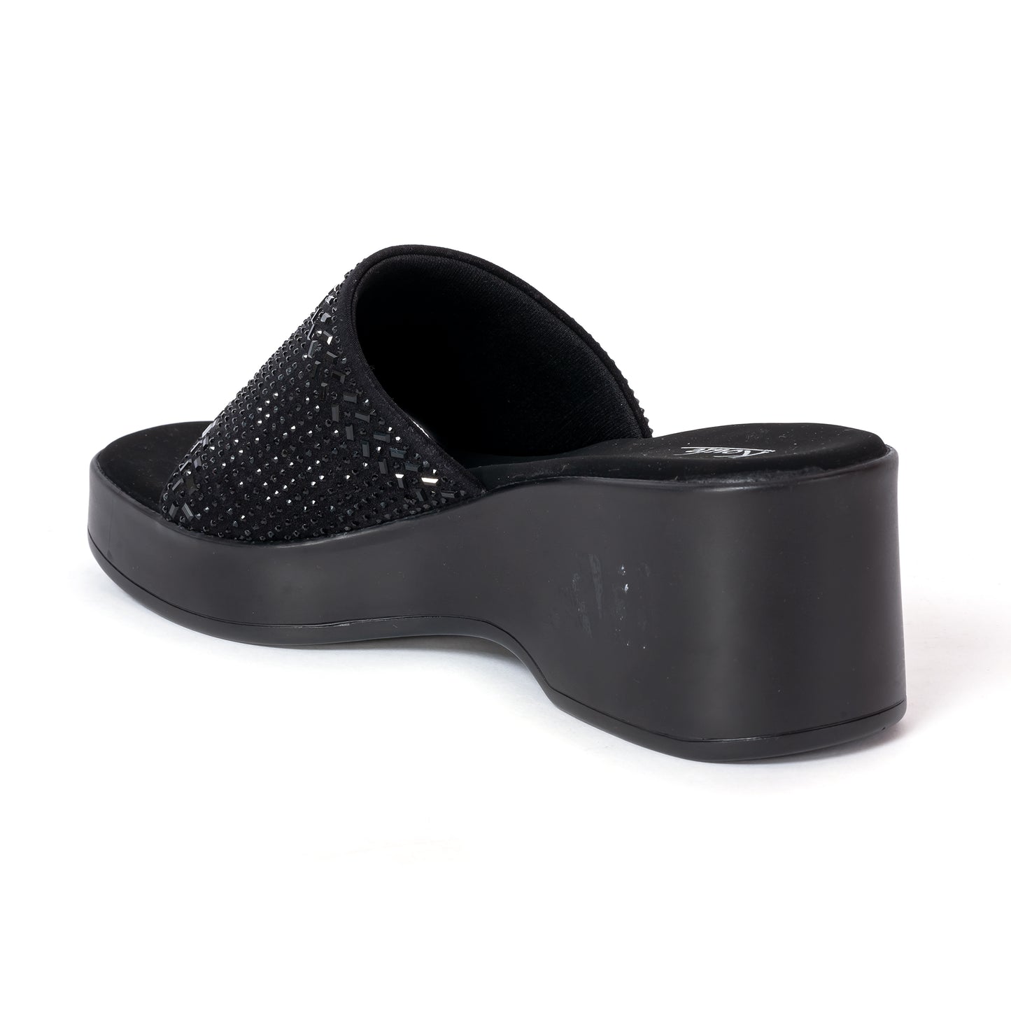 Party WEDGES Slip Ons BLACK