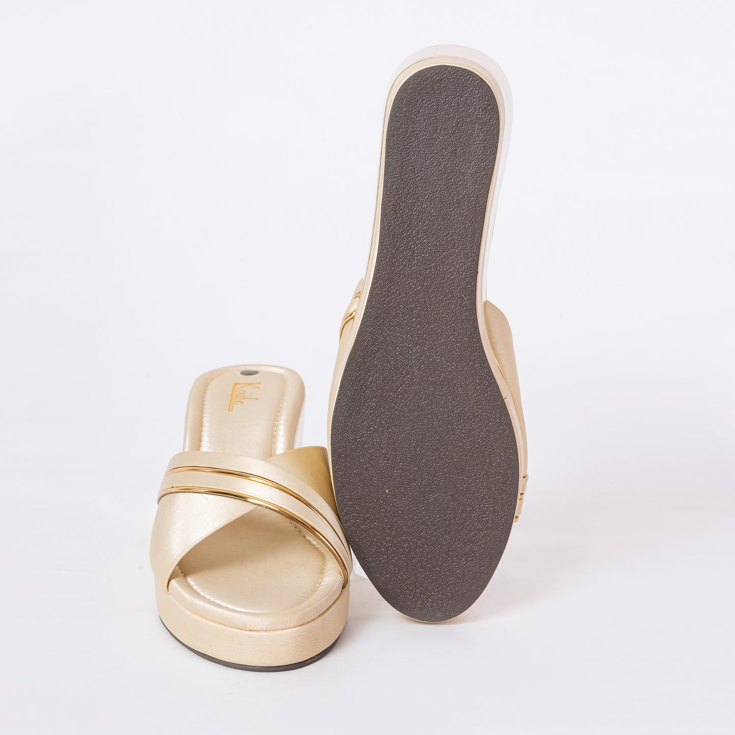 Casual WEDGES Slip Ons GOLD