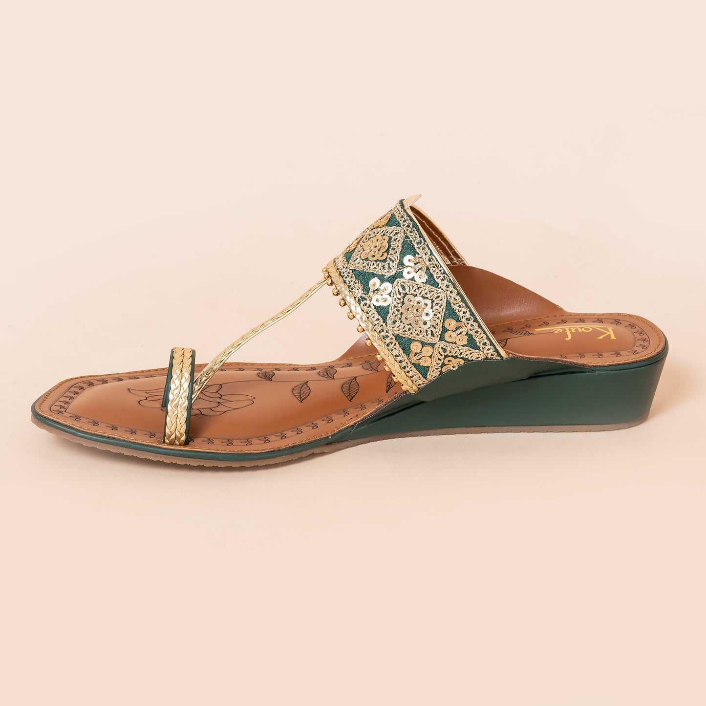 Ethnic Kolhapuris GREEN