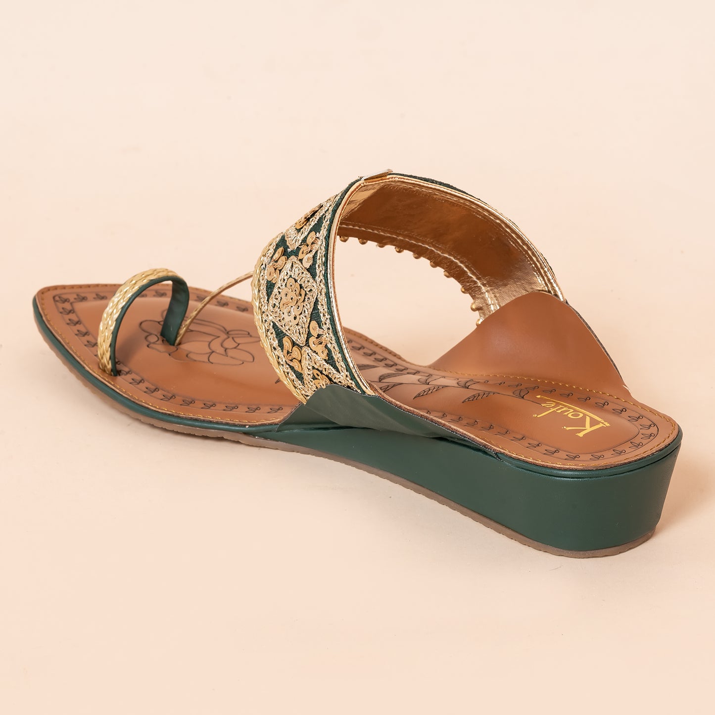 Ethnic Kolhapuris GREEN