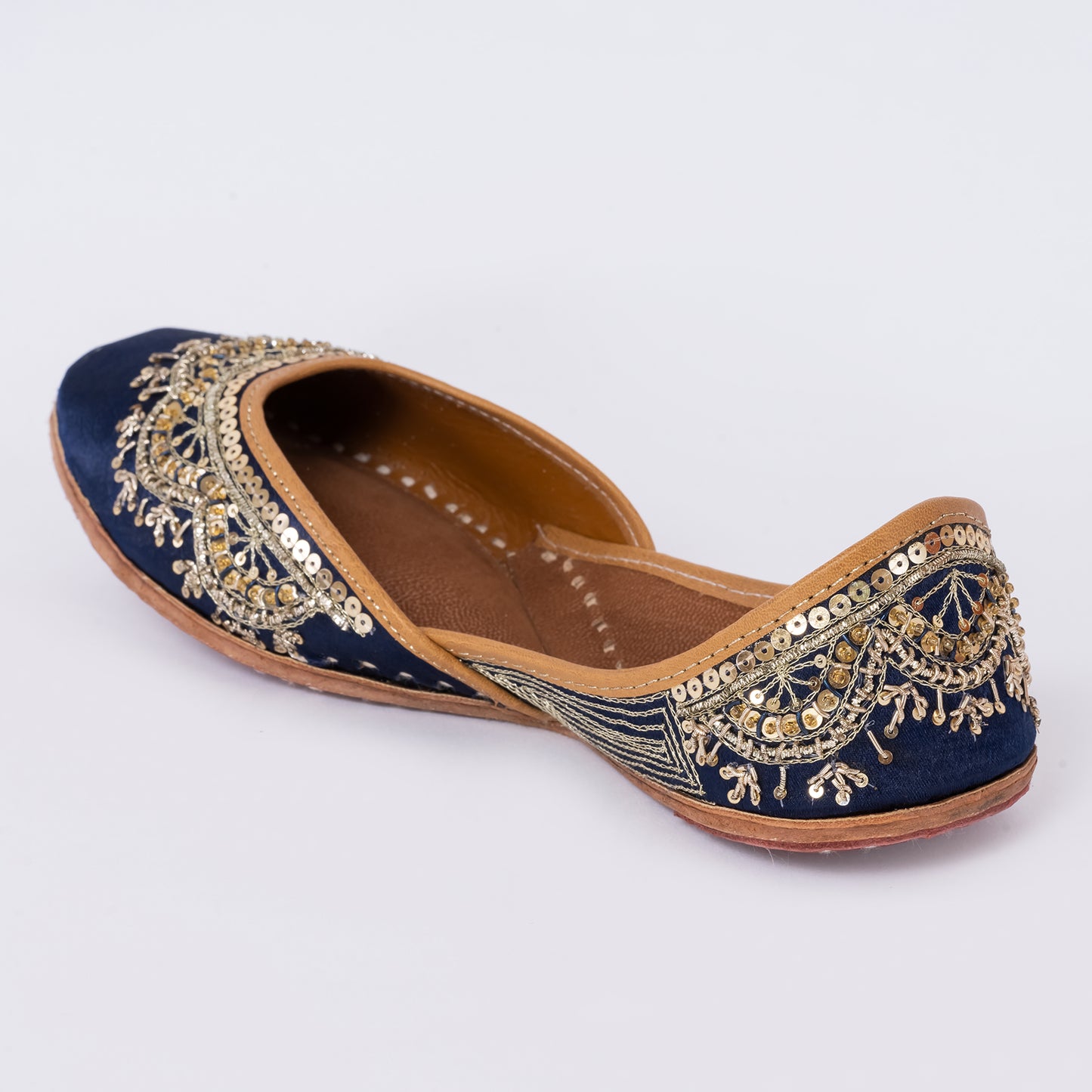 Ethnic Mojaris Deep Blue
