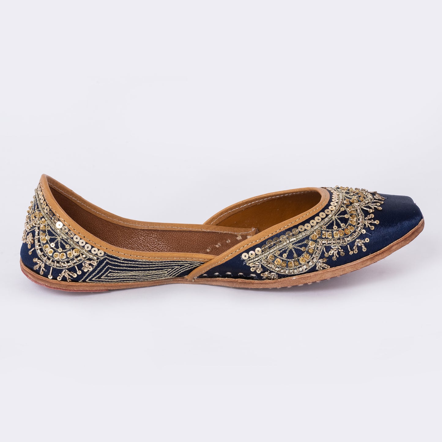 Ethnic Mojaris Deep Blue