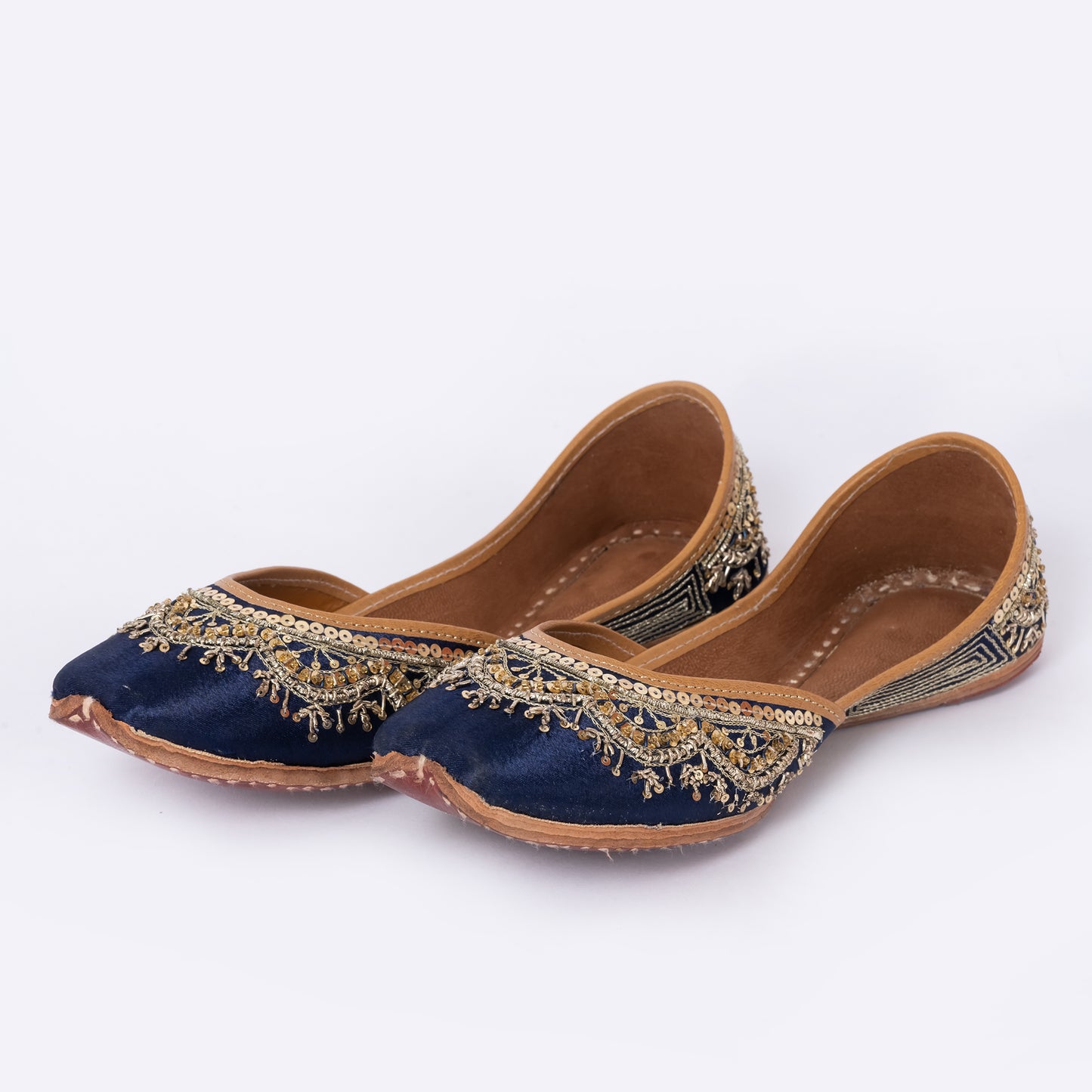 Ethnic Mojaris Deep Blue