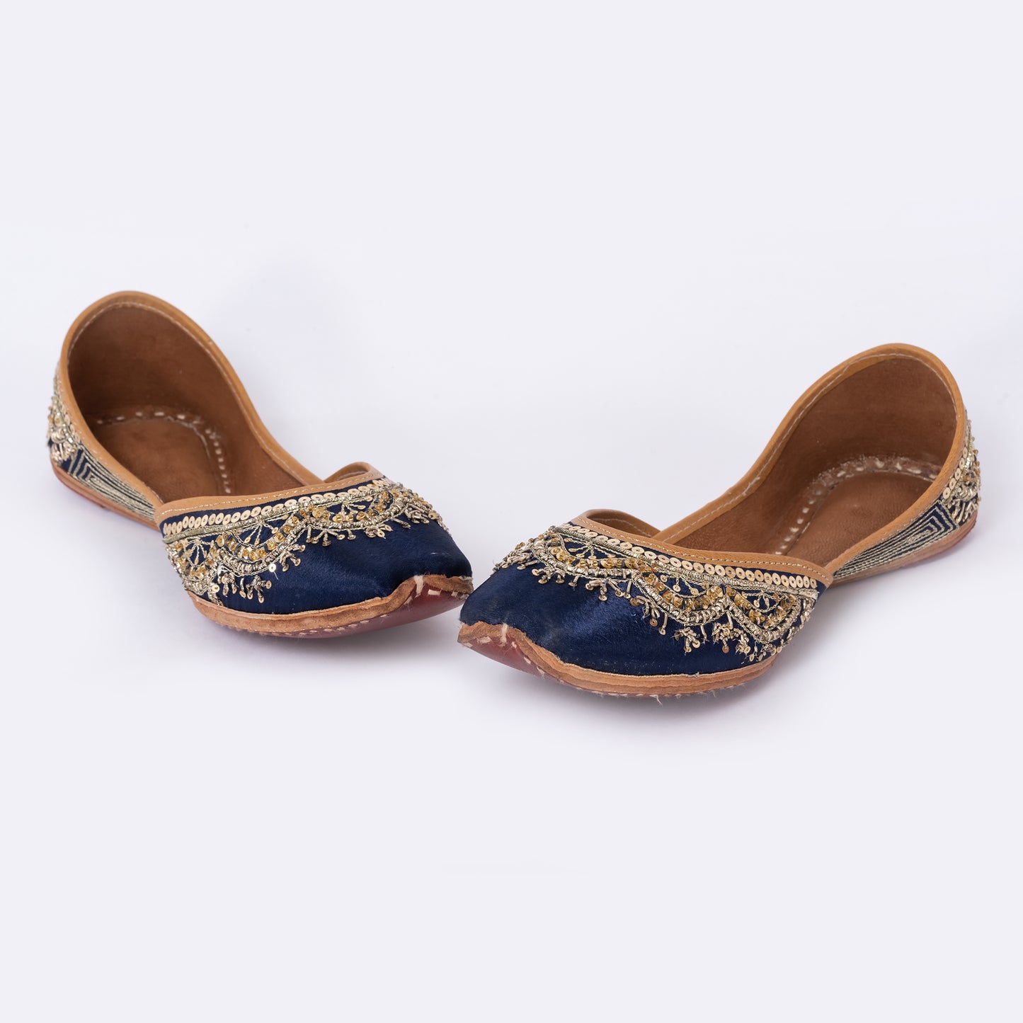Ethnic Mojaris Deep Blue