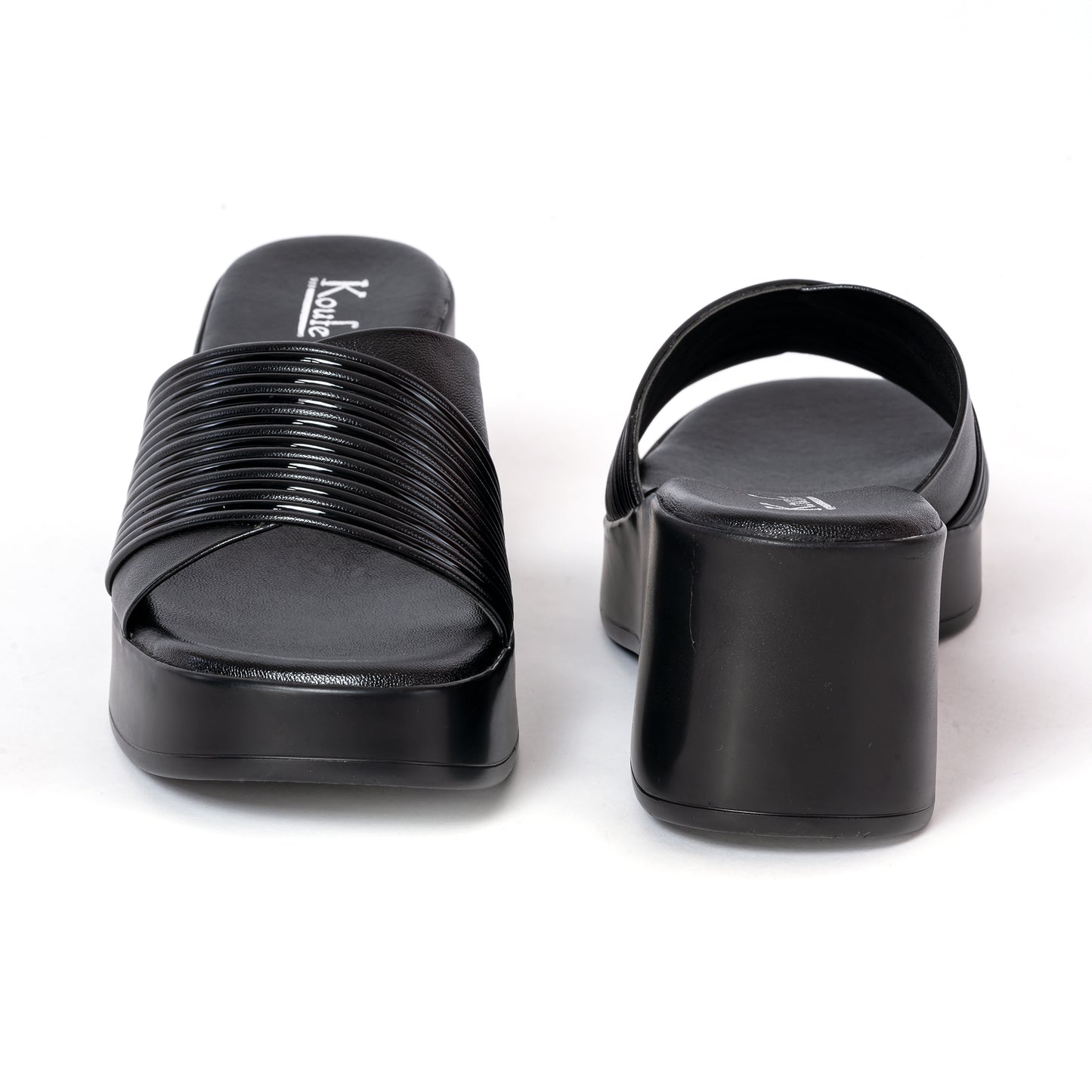 Casual WEDGES Slip Ons BLACK