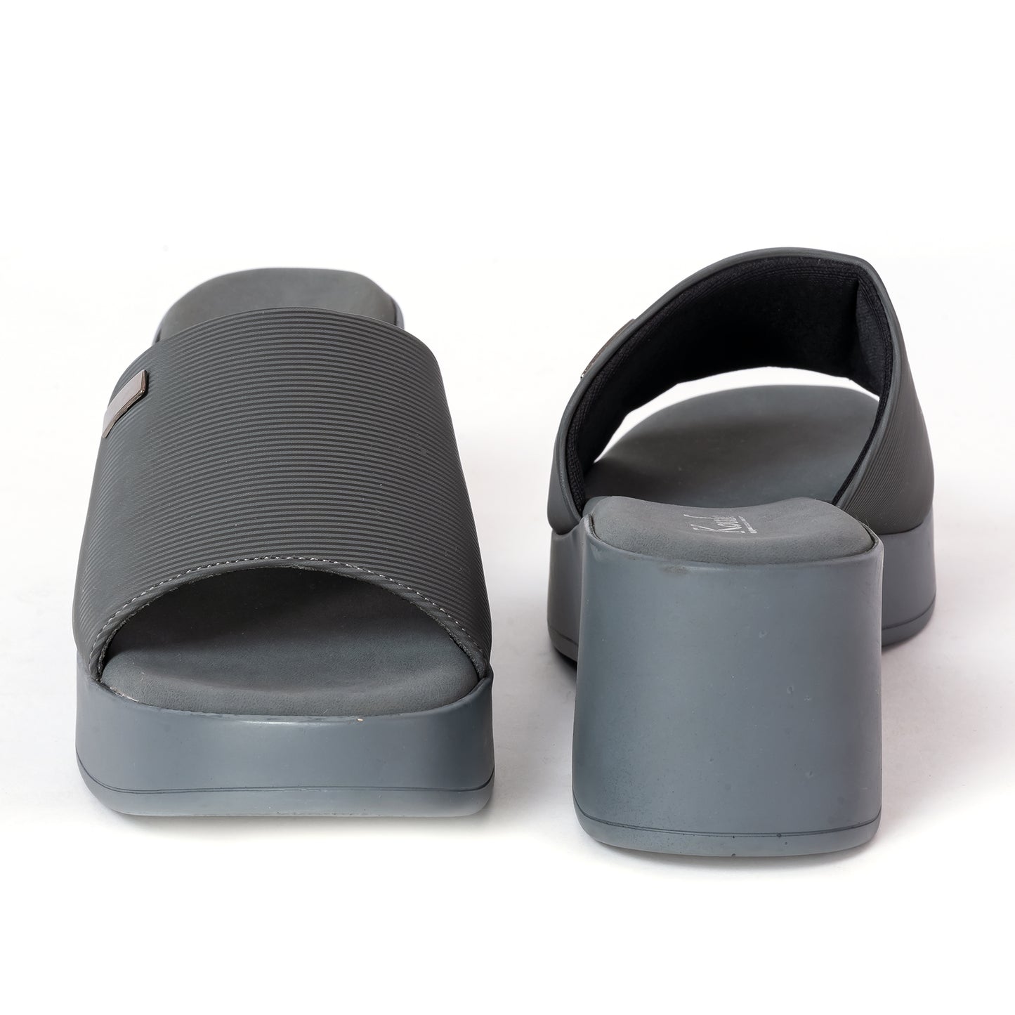Party WEDGES Slip Ons GREY