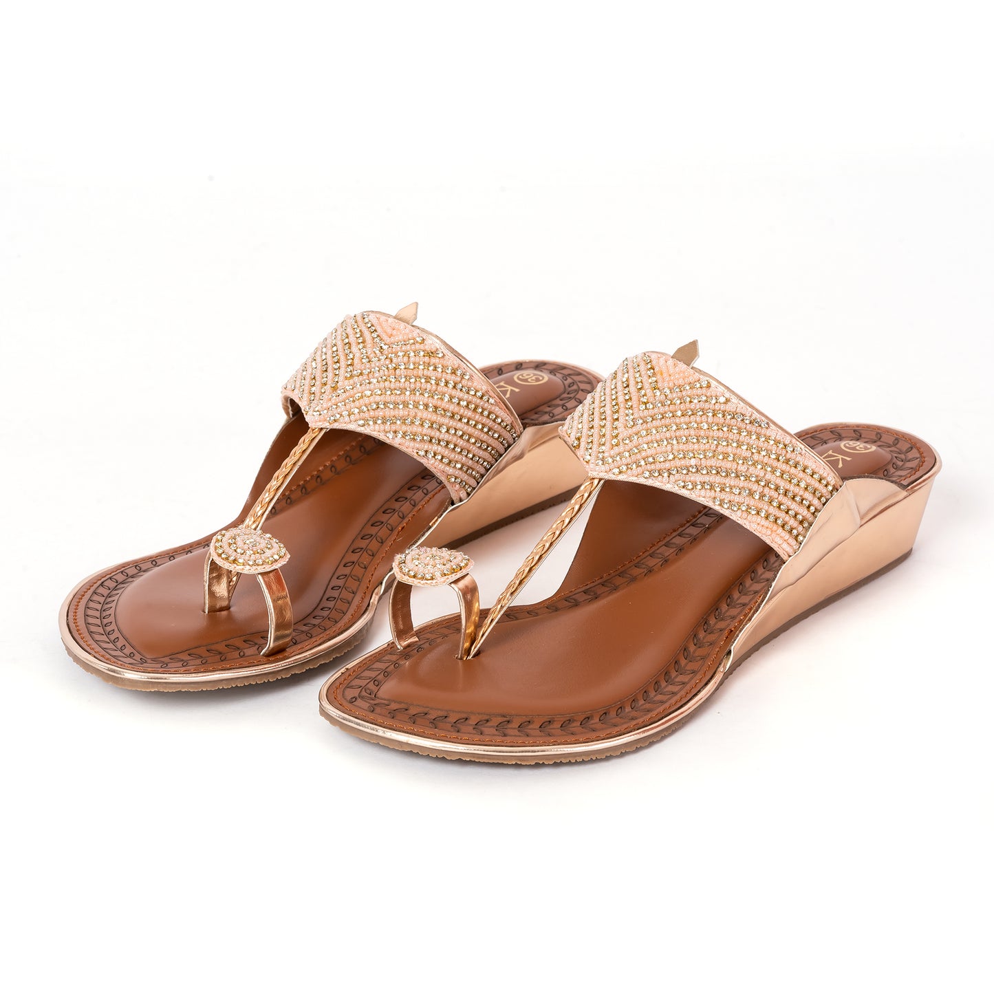 Ethnic Kolhapuris ROSEGOLD