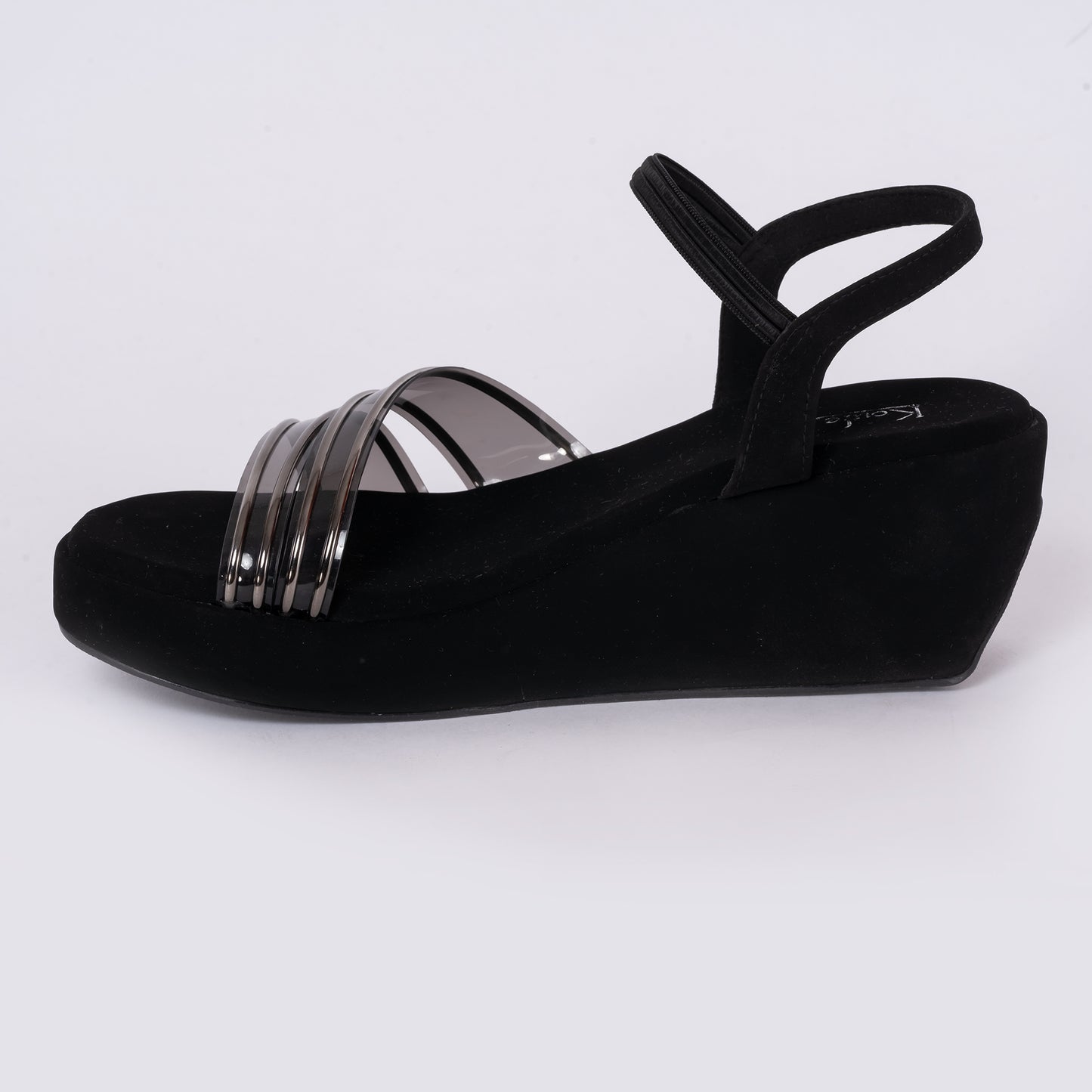 Party Wedges Sandals Black