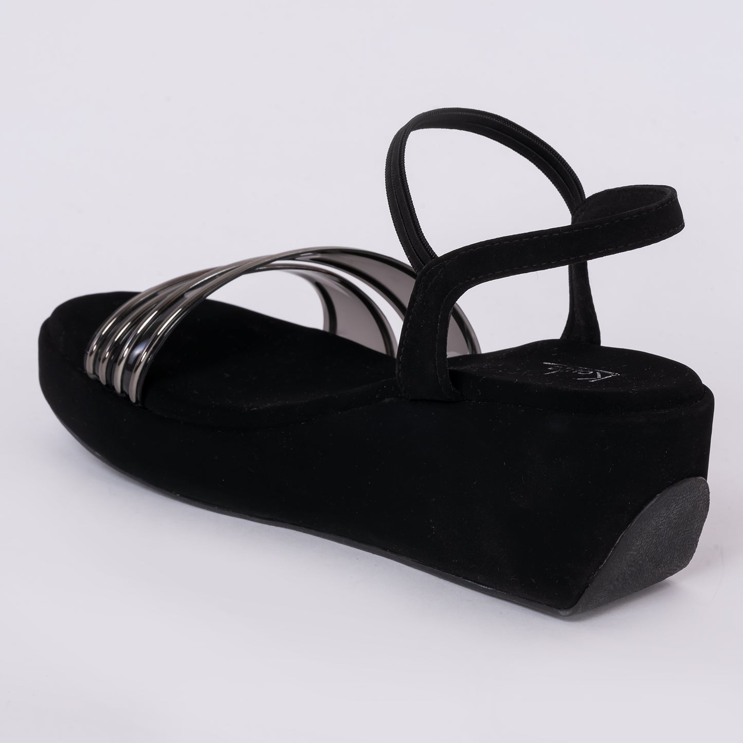 Party Wedges Sandals Black