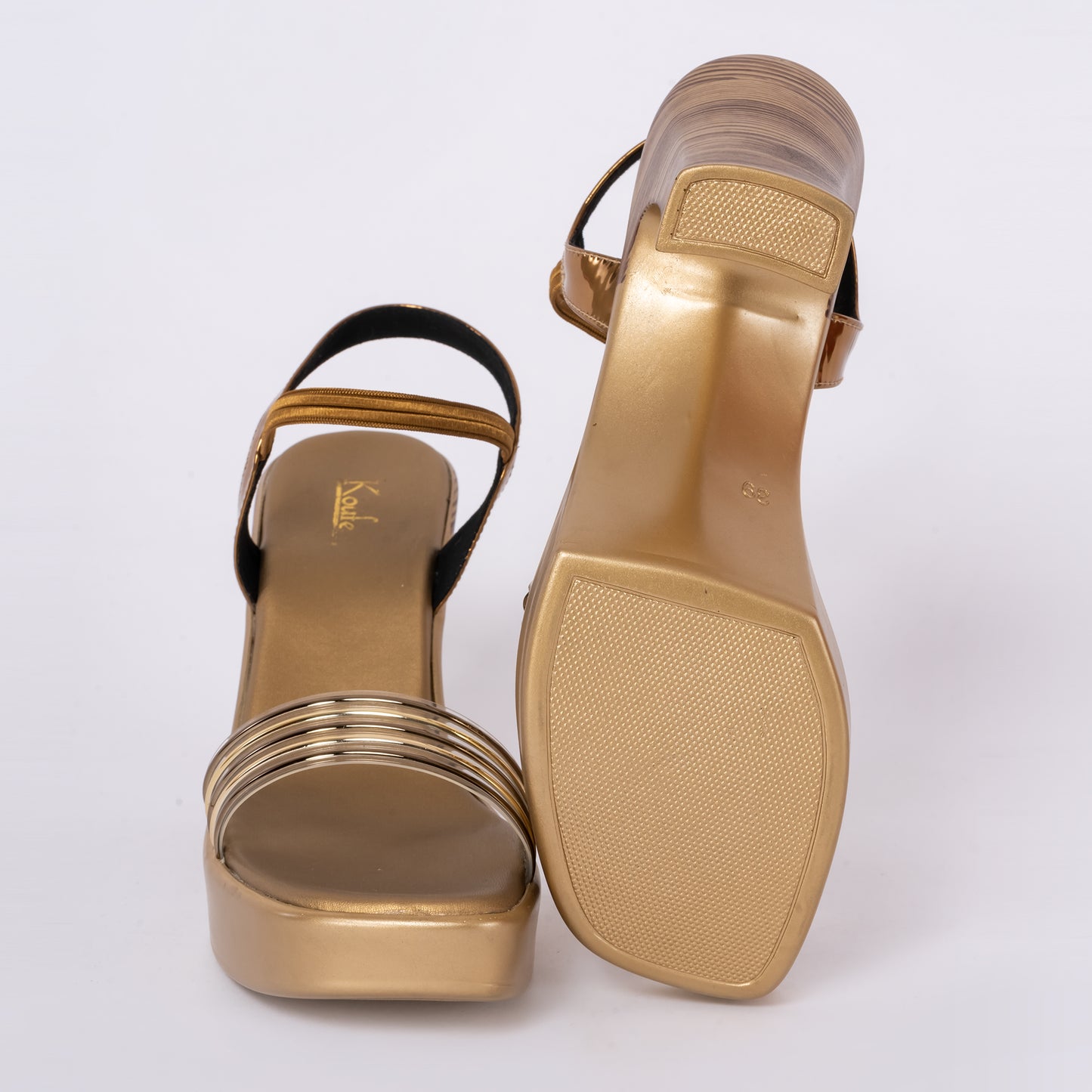 Party Block Heel Sandals Antique