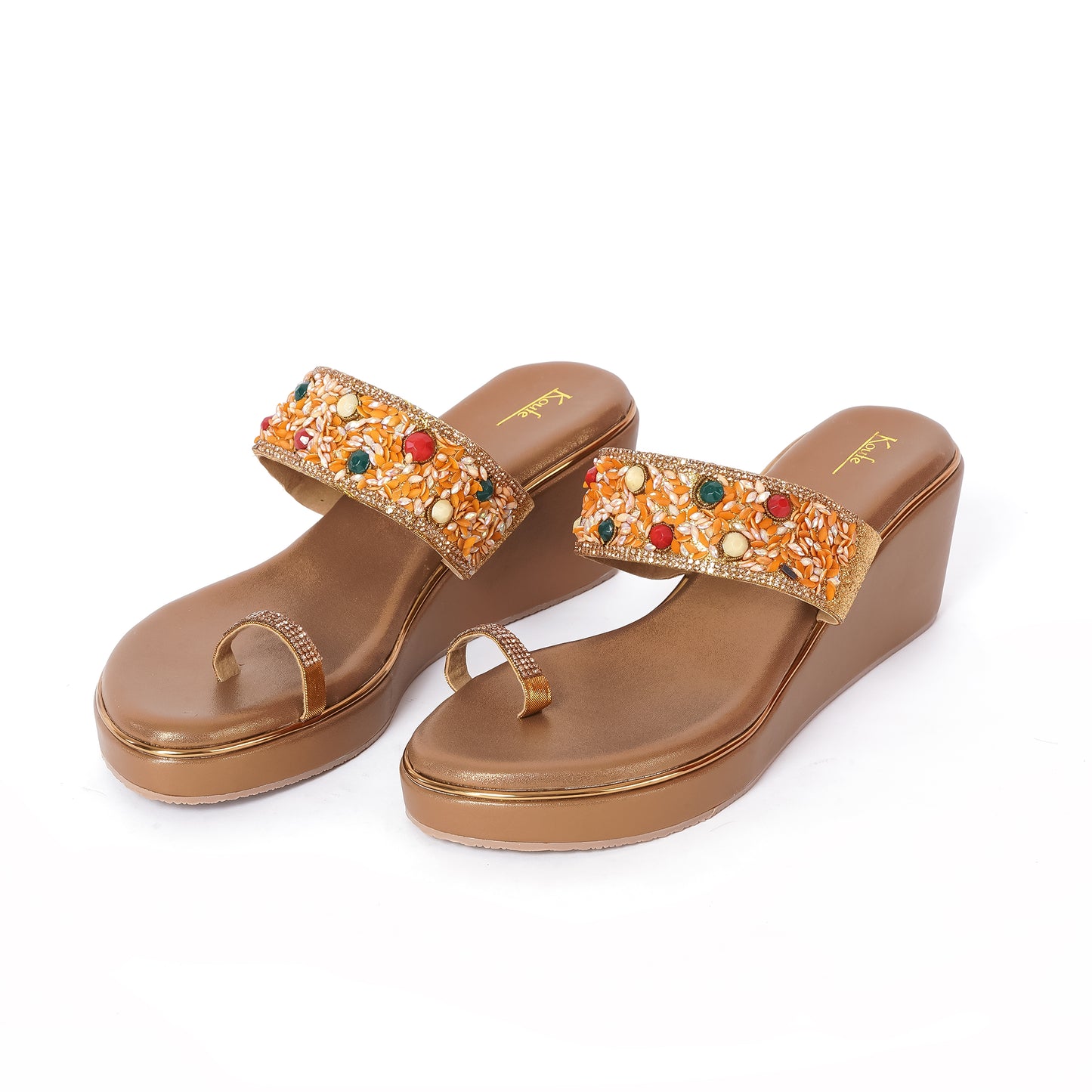 Ethnic WEDGES Slip Ons ANTIQUE