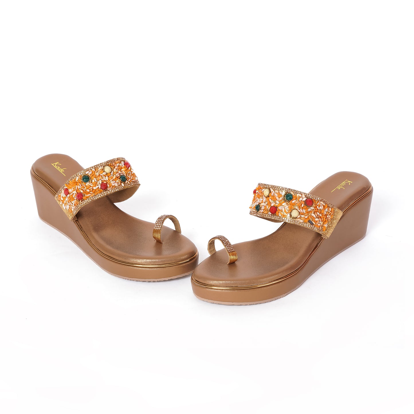 Ethnic WEDGES Slip Ons ANTIQUE