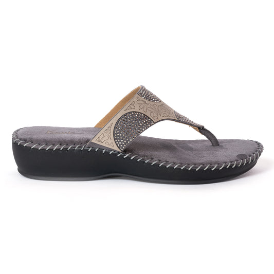 T Shape Flats Comfort- Grey
