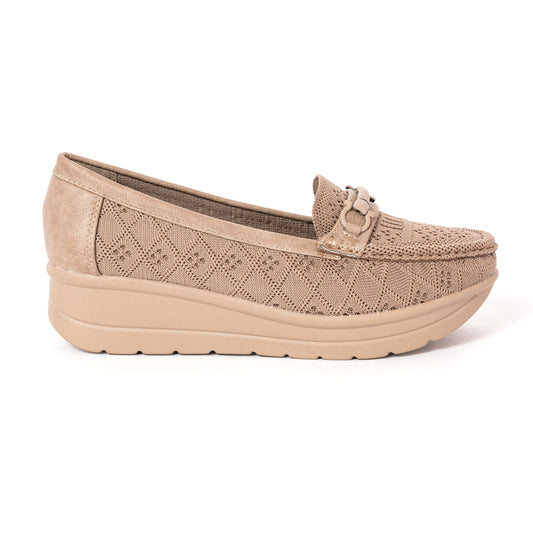 Tuck in Wedges - Beige - Fabric