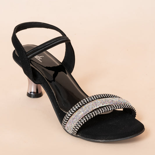 Fashion Heel | Embellished - Black