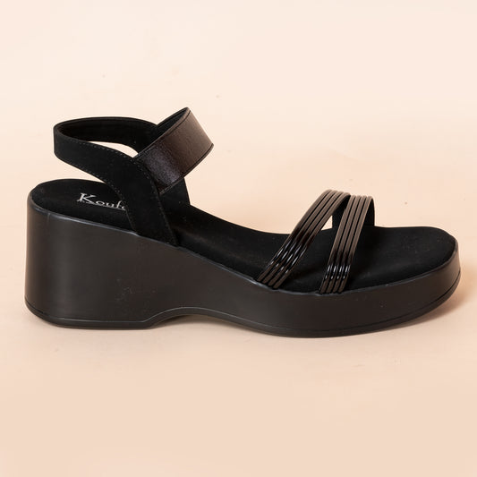 Sandal Platforms Dual Loop - Black