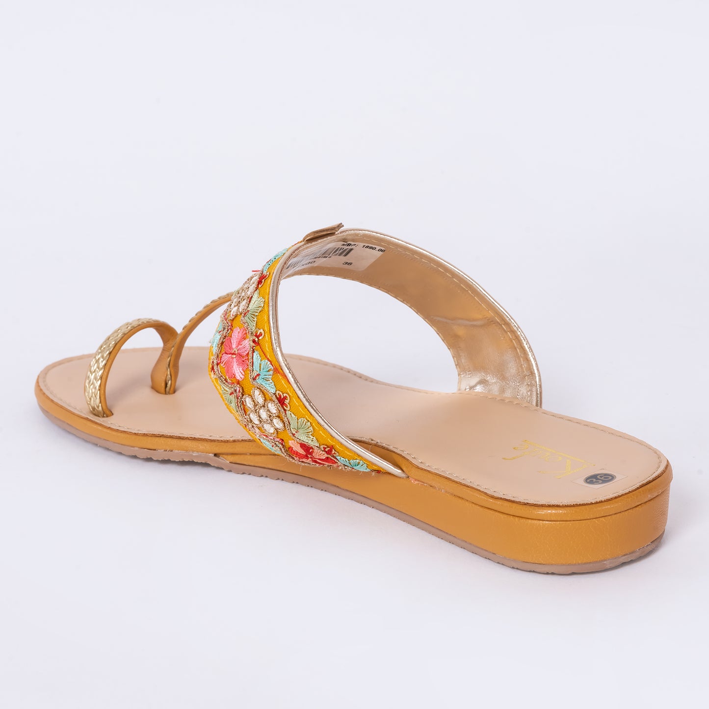 Ethnic Kolhapuris Yellow