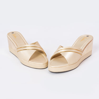 Casual WEDGES Slip Ons GOLD