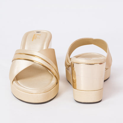 Casual WEDGES Slip Ons GOLD