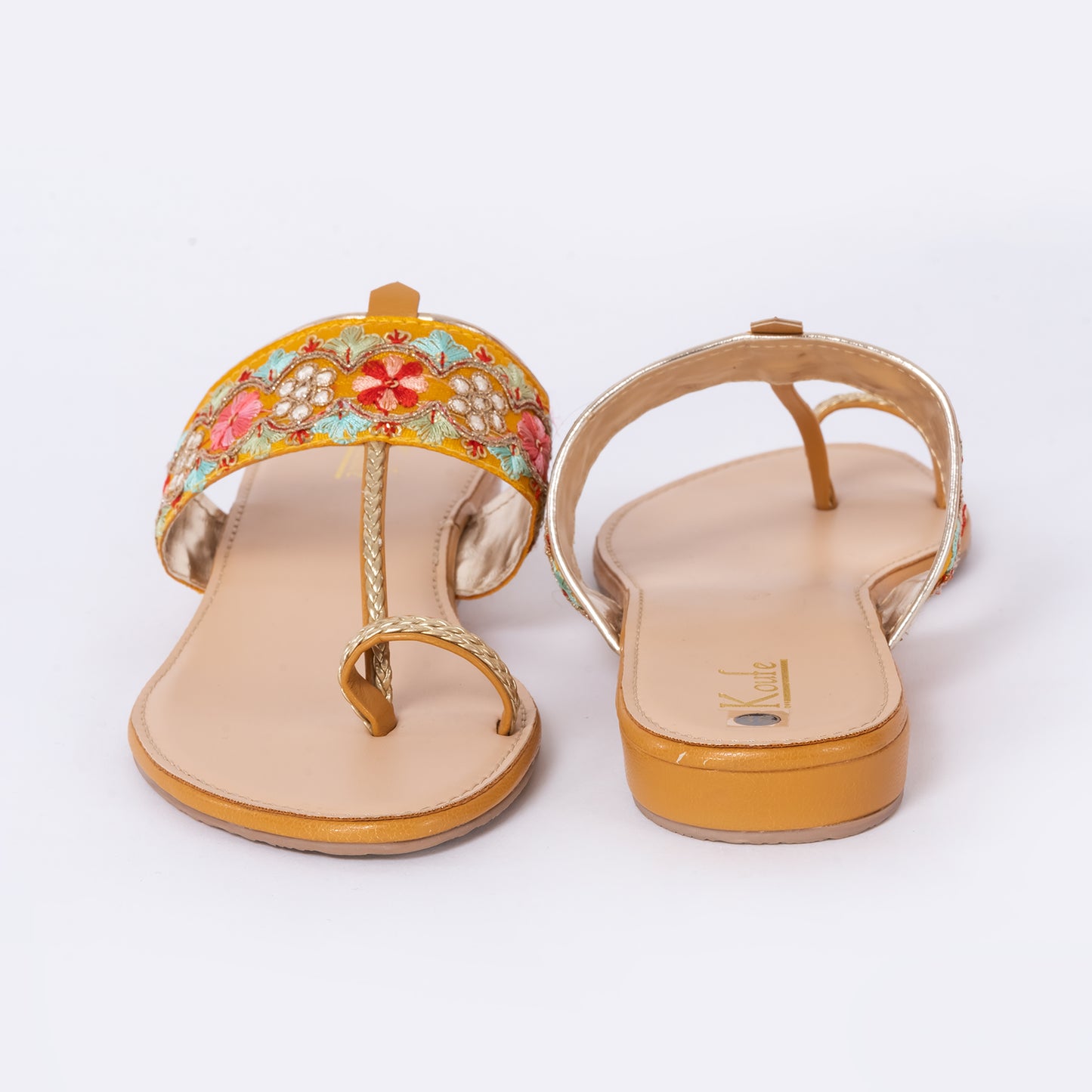 Ethnic Kolhapuris Yellow