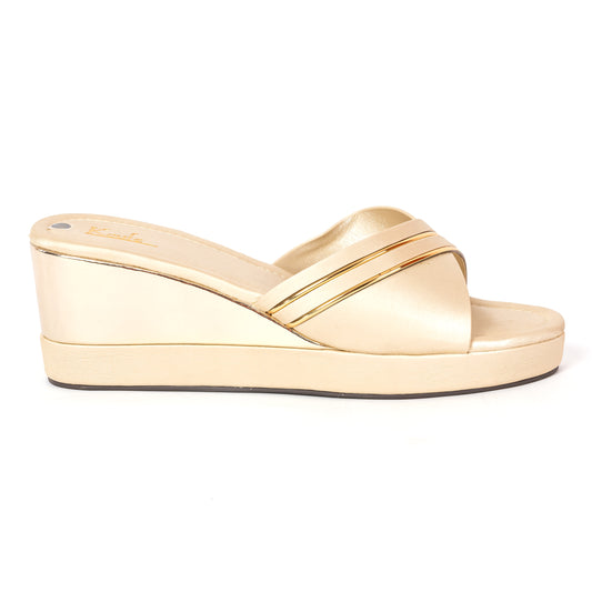 Casual WEDGES Slip Ons GOLD