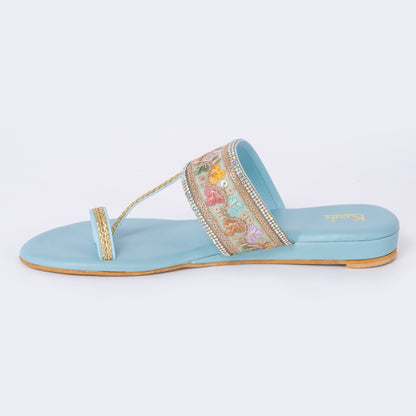 Ethnic Kolhapuris Blue
