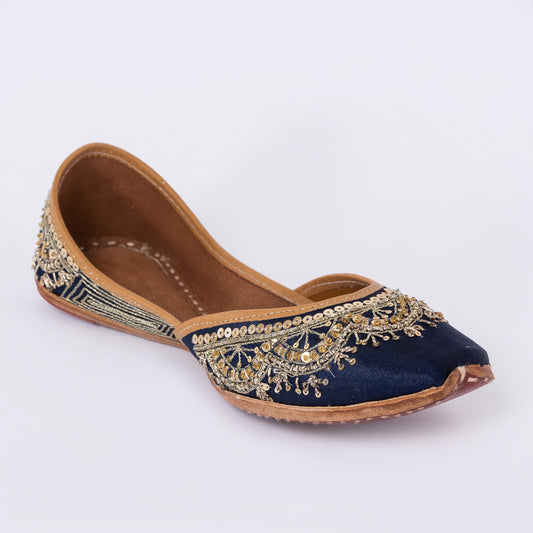 Ethnic Mojaris Deep Blue