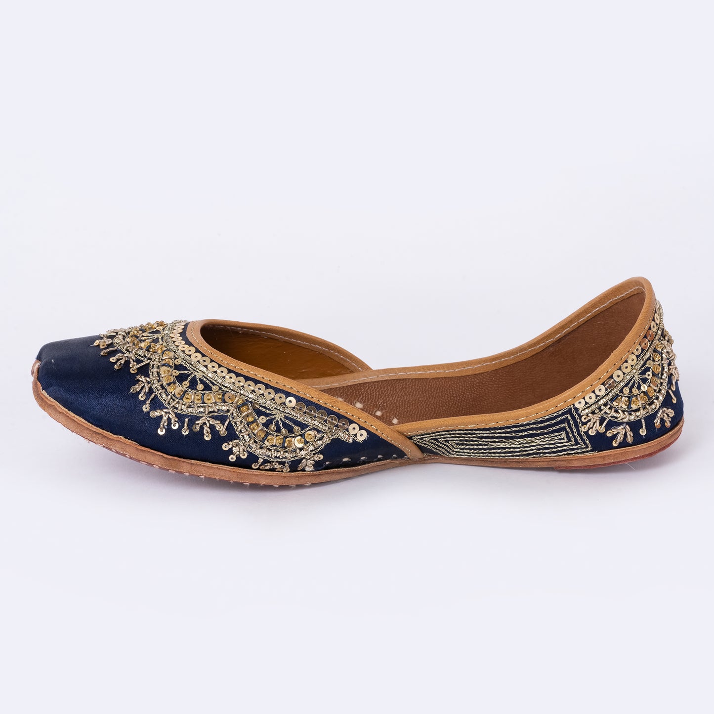 Ethnic Mojaris Deep Blue