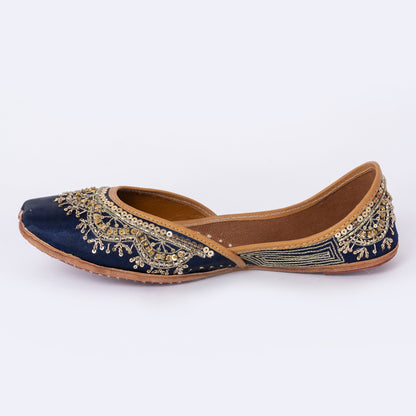 Ethnic Mojaris Deep Blue
