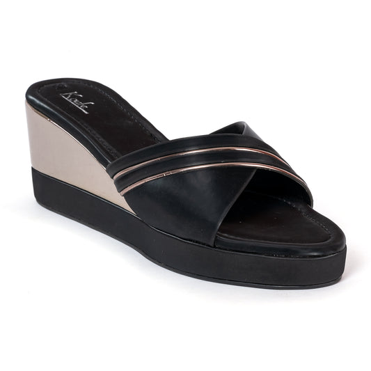 Casual WEDGES Slip Ons BLACK