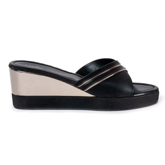 Casual WEDGES Slip Ons BLACK