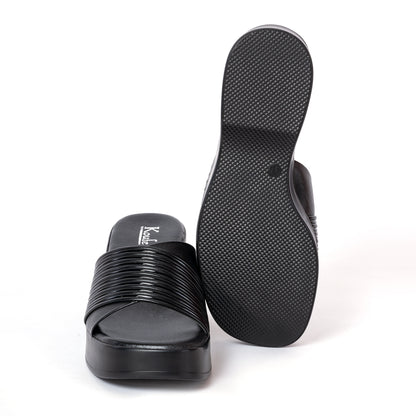 Casual WEDGES Slip Ons BLACK