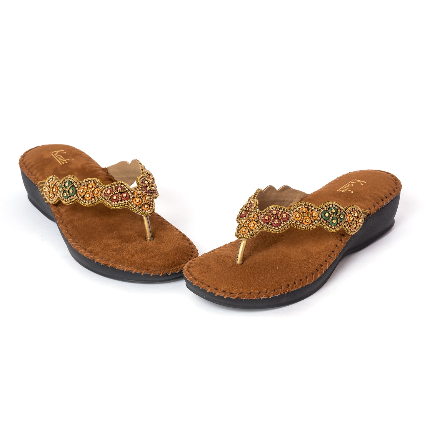 T Shape Flats Comfort-Antique