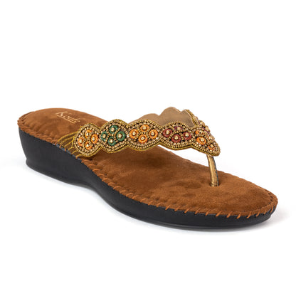 T Shape Flats Comfort-Antique
