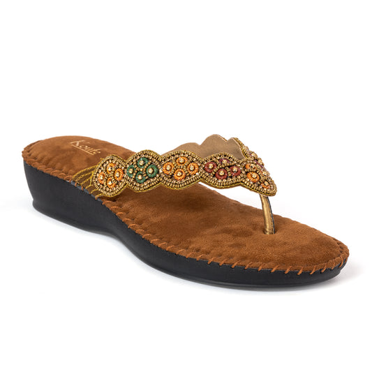T Shape Flats Comfort-Antique