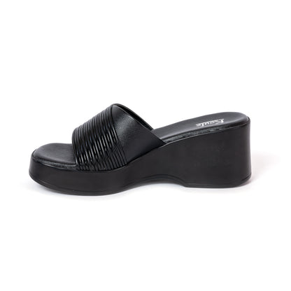 Casual WEDGES Slip Ons BLACK