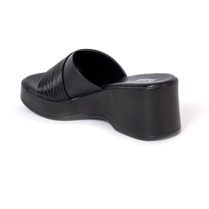 Casual WEDGES Slip Ons BLACK