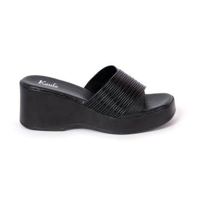 Casual WEDGES Slip Ons BLACK