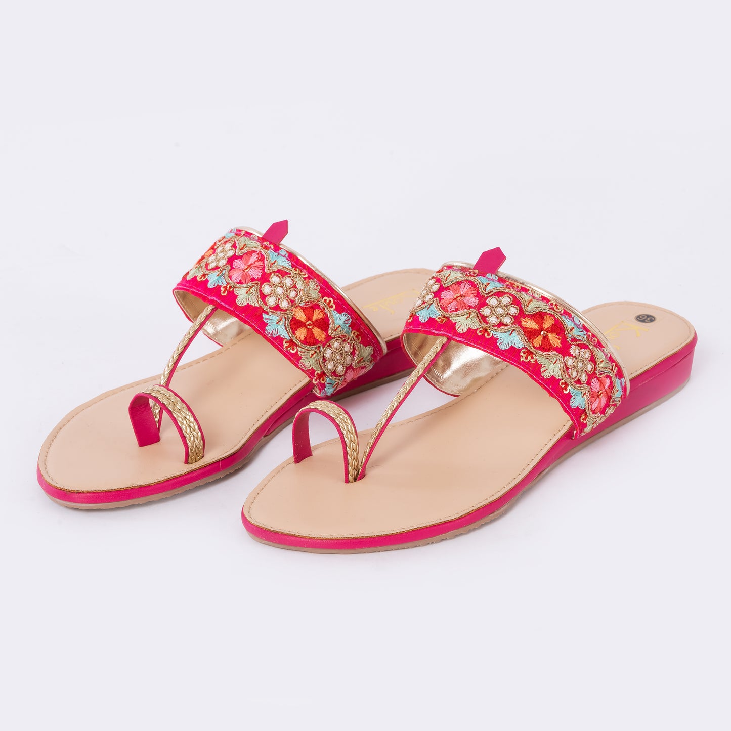 Ethnic Kolhapuris Pink