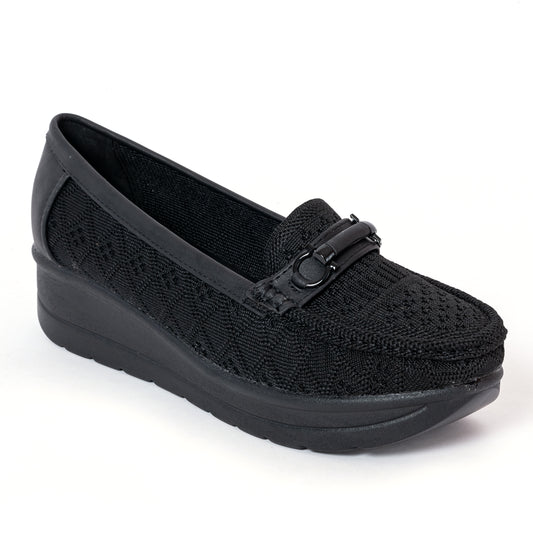 Tuck in Wedges- Black- Fabric