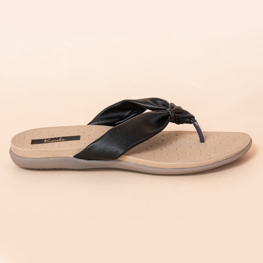 T Shape Flats - Black