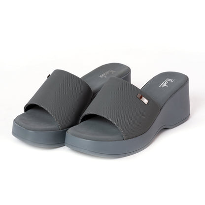 Party WEDGES Slip Ons GREY
