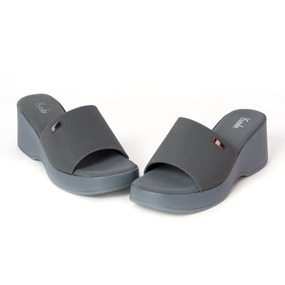 Party WEDGES Slip Ons GREY