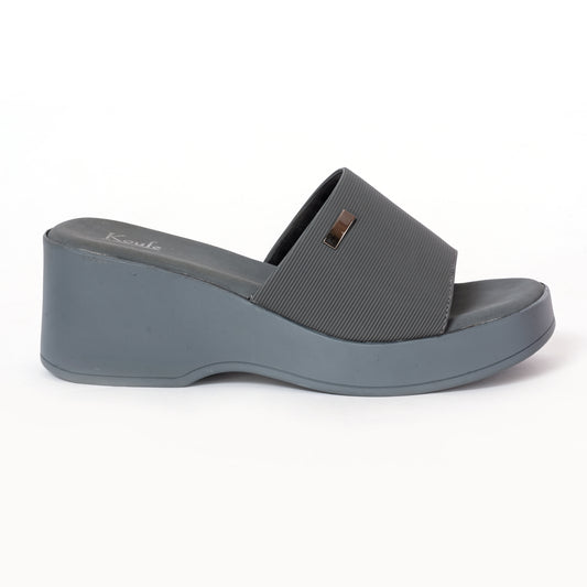Party WEDGES Slip Ons GREY