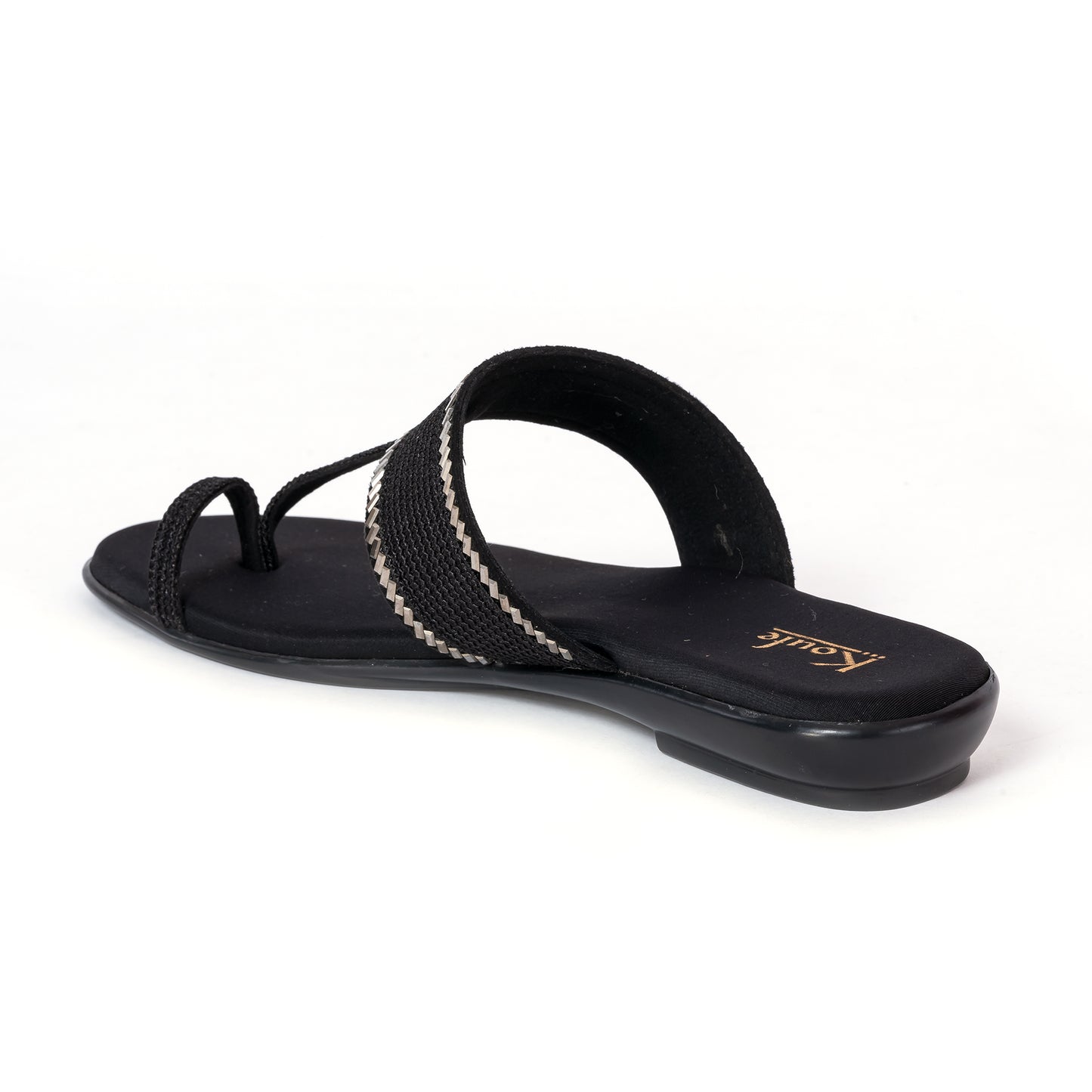 Round Toe Flats - Black