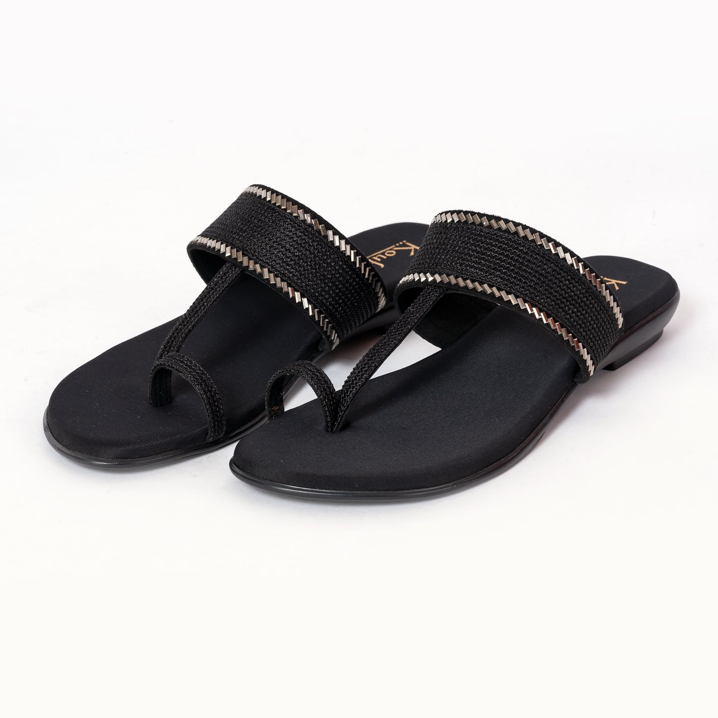 Round Toe Flats - Black