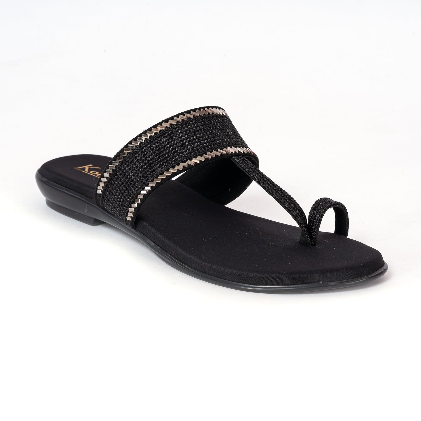 Round Toe Flats - Black