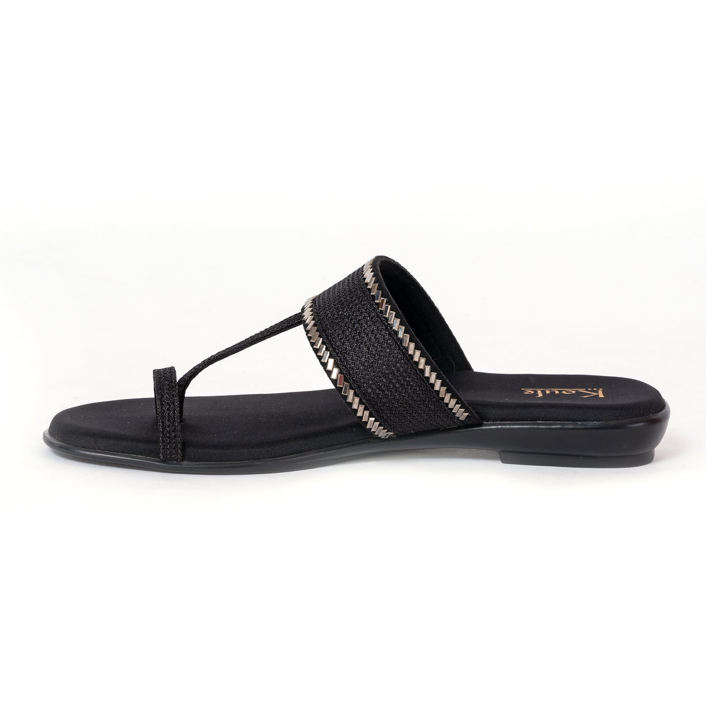 Round Toe Flats - Black