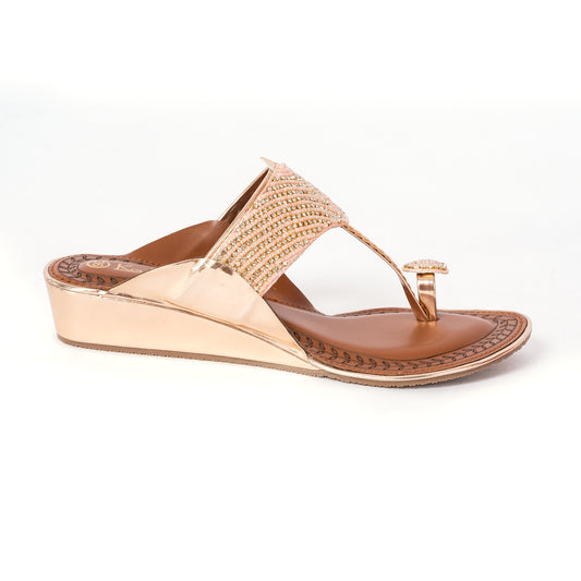 Ethnic Kolhapuris ROSEGOLD