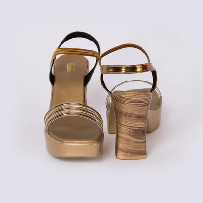 Party Block Heel Sandals Antique